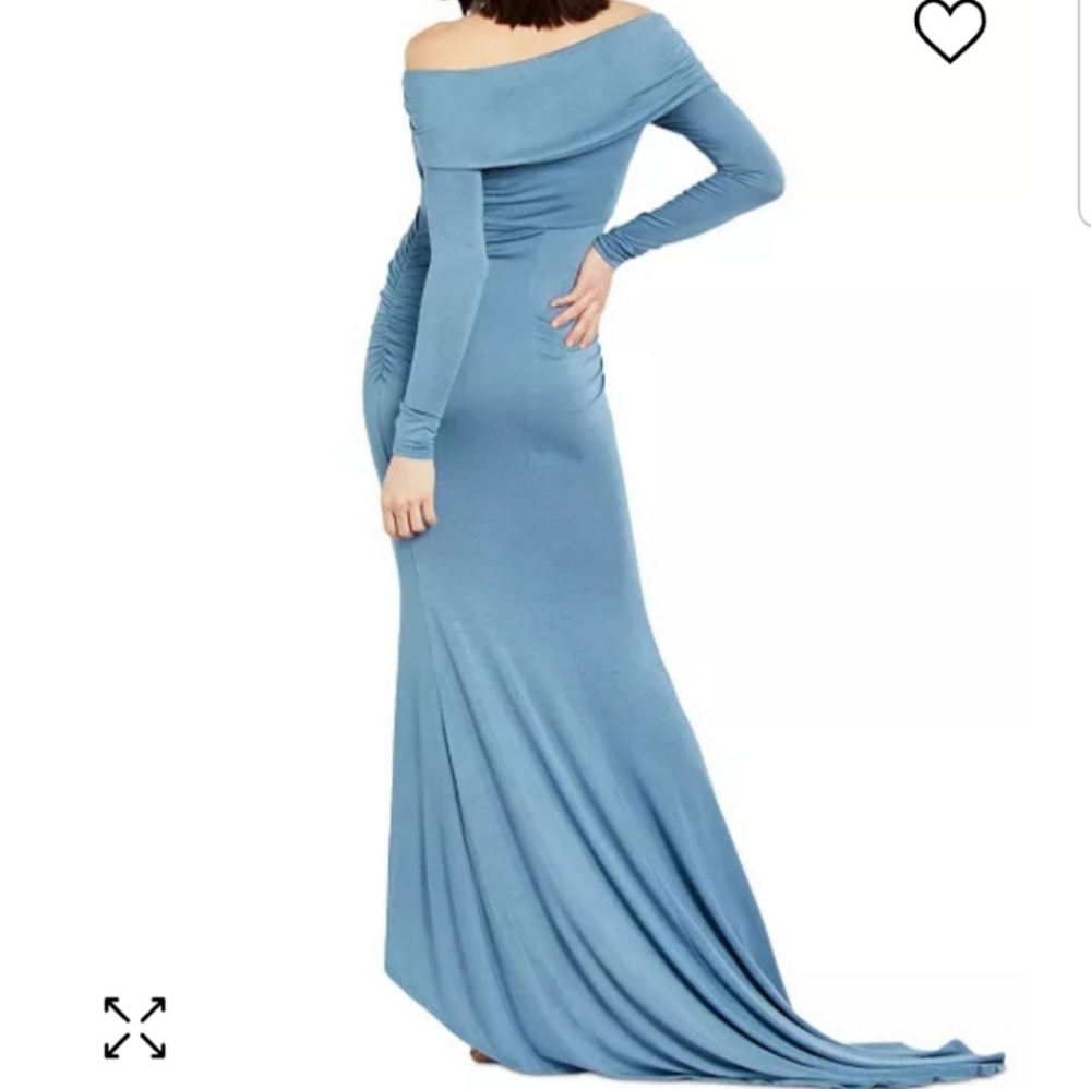 Motherhood Maternity Off the Shoulder Long Sleeve Maternity Maxi Gown. WHITE. XL - Picture 2 of 14